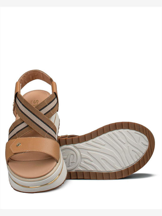 Sommer Damenplattformen Tabac