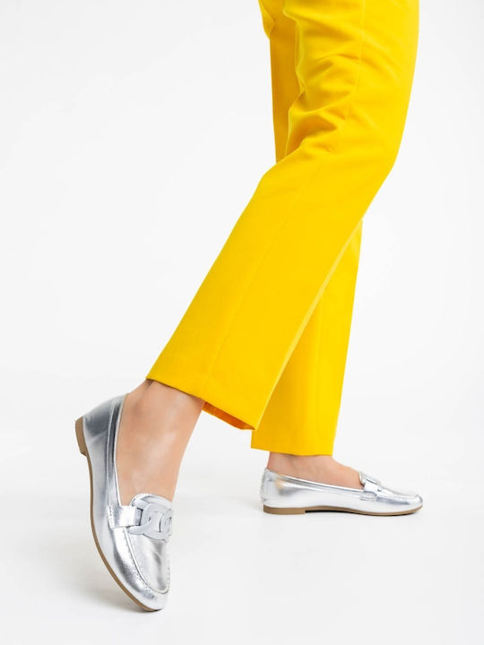 Γυναικεία Loafers σε Ασημί Χρώμα