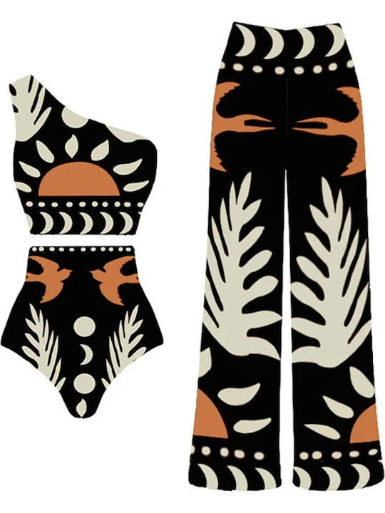 Set Bikini Με Έναν Ώμο Ψηλόμεσο