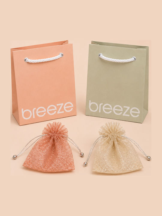Breeze Дамска Гривна с Дизайн Сърце от Златно Сребро 20см