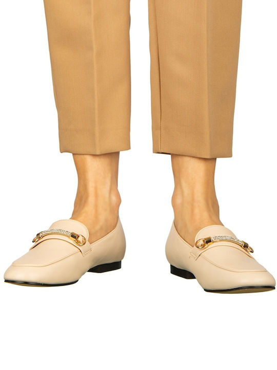 Γυναικεία Loafers σε Μπεζ Χρώμα