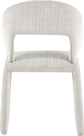 Poise Dining Chairs with Fabric Upholstery White 2pcs 61x55x88.5cm