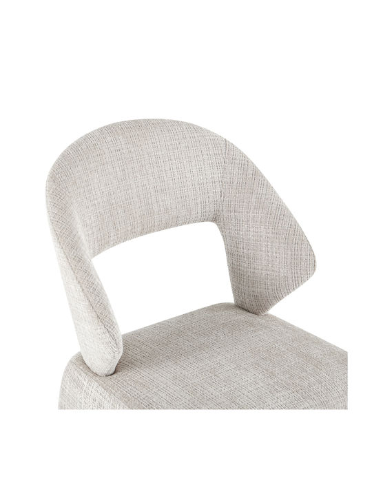 Poise Dining Chairs with Fabric Upholstery White 2pcs 61x55x88.5cm