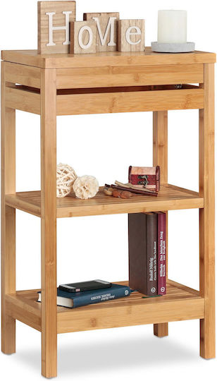 Relaxdays Boden Badezimmerregal Bamboo 76.5x29.5x46cm Braune