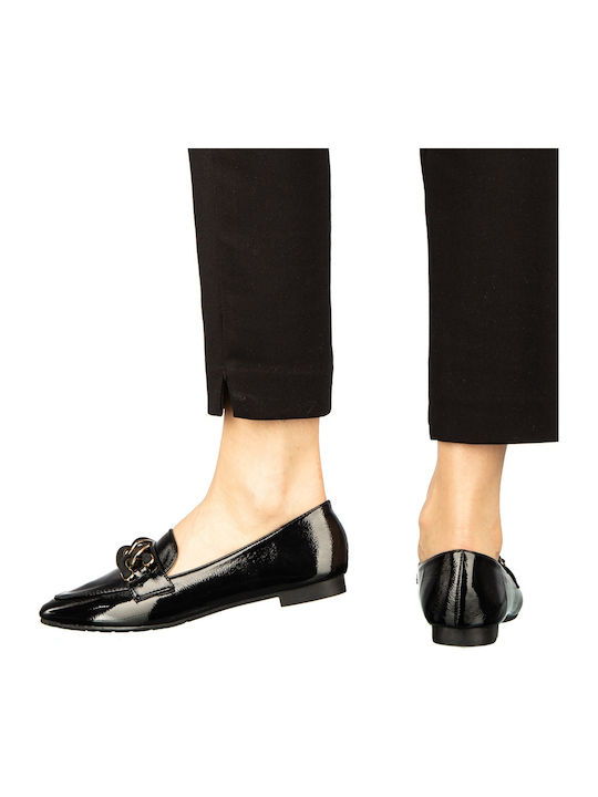 Loafers Dama Din Piele În Culoare Neagră
