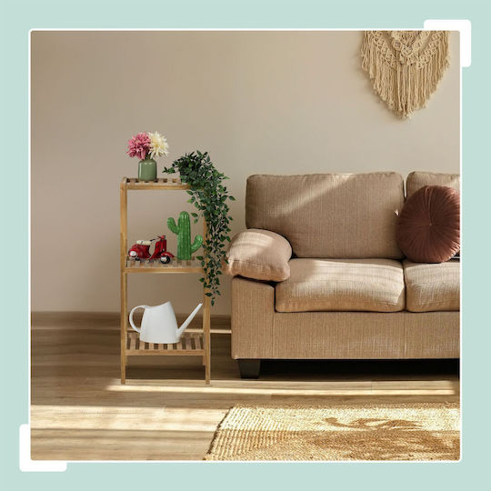 Relaxdays Floor Bathroom Shelf Wooden 146x35.5x35.5cm Brown
