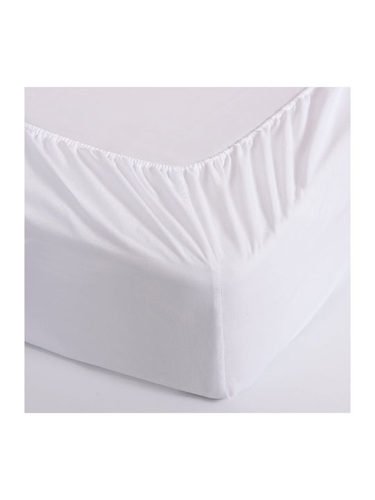 Чаршаф King Size с Еластична Лента 180x200см Бял