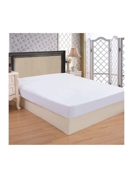 Чаршаф King Size с Еластична Лента 180x200см Бял