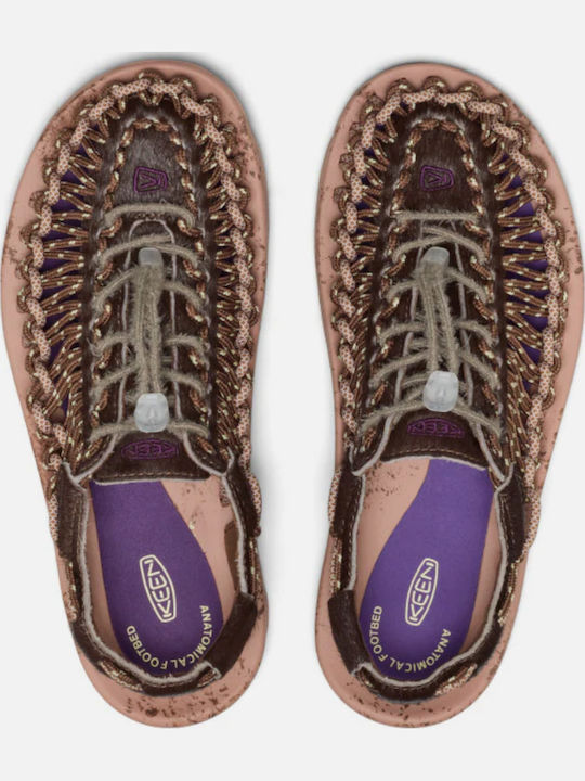 Uneek Leather Men's Sandals In Brown Color