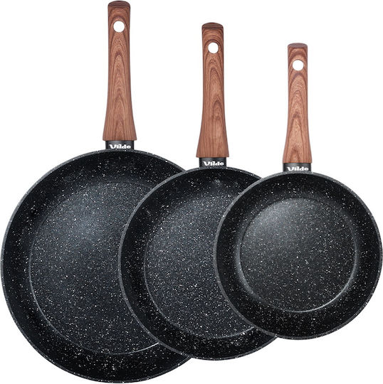 Vilde Set Tigăi din Aluminiu cu Acoperire Antiaderentă 3 Bucăți