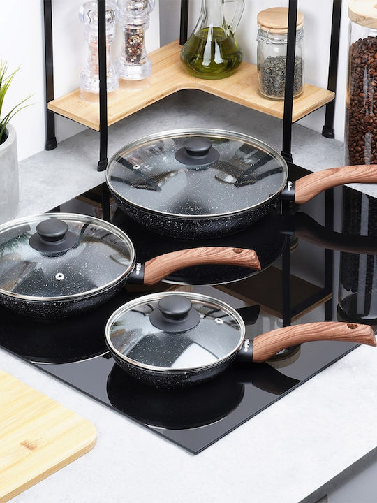 Vilde Aluminum Pans Set with Non-stick Coating 3pcs