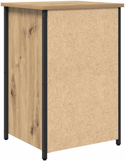 Метално Нощно Шкафче Кафяво 40x36x60см