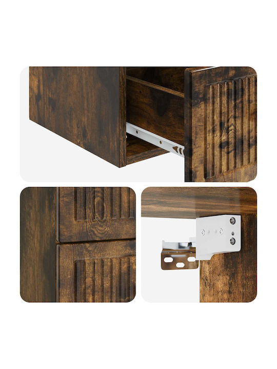 Wooden Brown Bedside Tables 2pcs 33x34.5x40cm