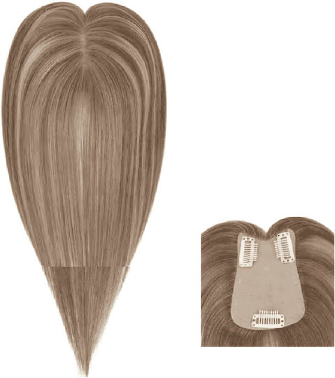 Topper Toupee De Păr Uman Cu Reflexii Castanii 35cm