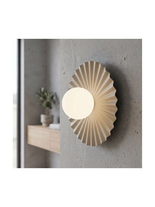 Wall Lamp M Umbra Made In Poland Φ10 Steel & Glass Beige 1728/k1m-emibig 1728/k1m