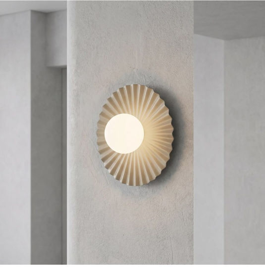 Wall Lamp M Umbra Made In Poland Φ10 Steel & Glass Beige 1728/k1m-emibig 1728/k1m