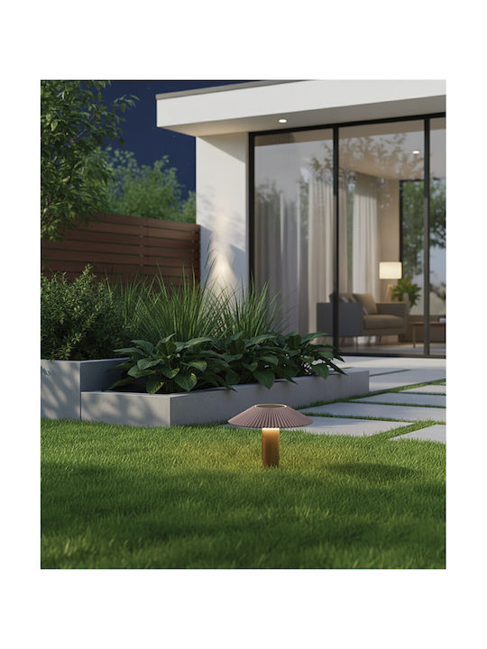 Brown 3000k 15w 1752lm Ac220-240v 85° Led Bridgelux Driver Eaglerise 50,000hrs Dim No -20°c → 45°c Cri>90 Lawn Cri>90 15cm Aluminum + Pc Ip65 Vk 02281 Br W 25 75169-013776