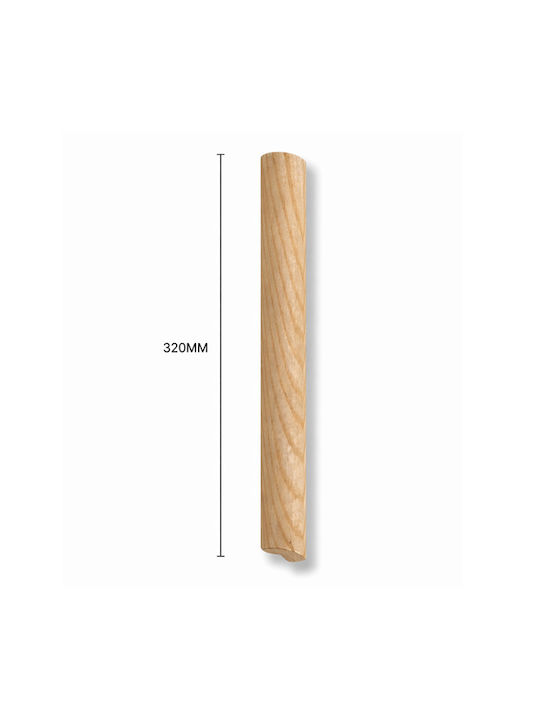 Finetto Möbelgriff aus Massiv Eichenholz mit Lochabstand 96mm 273-UPR0311#12