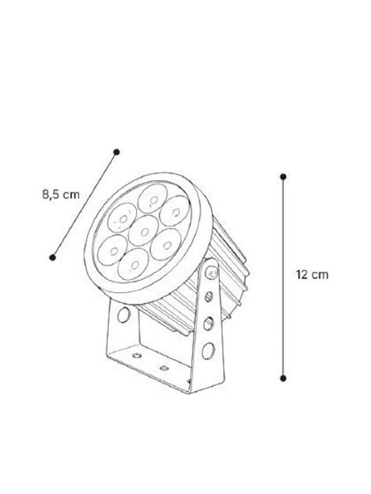 It-lighting Crest Peak Led 7w Rgb Cct Outdoor Wall Lamp Black D:8.5 X 12cm 80700415 3180-inlight