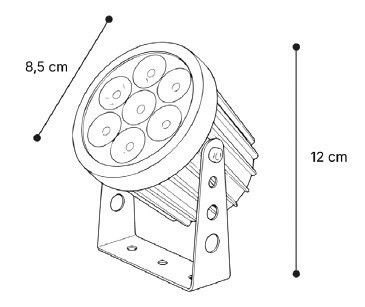 It-lighting Crest Peak Led 7w Rgb Cct Outdoor Wall Lamp Black D:8.5 X 12cm 80700415 3180-inlight