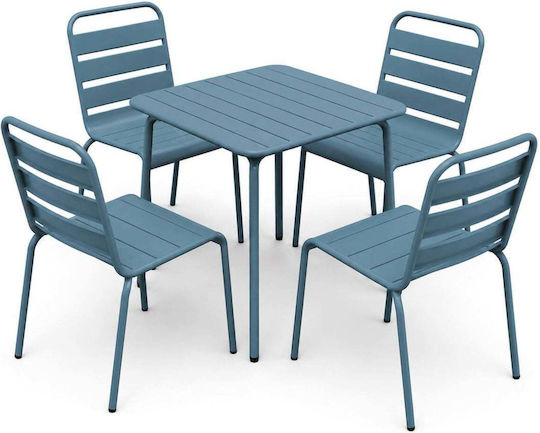 Brio Outdoor Dining Set 5 Pieces Sandy Blue E545,2S