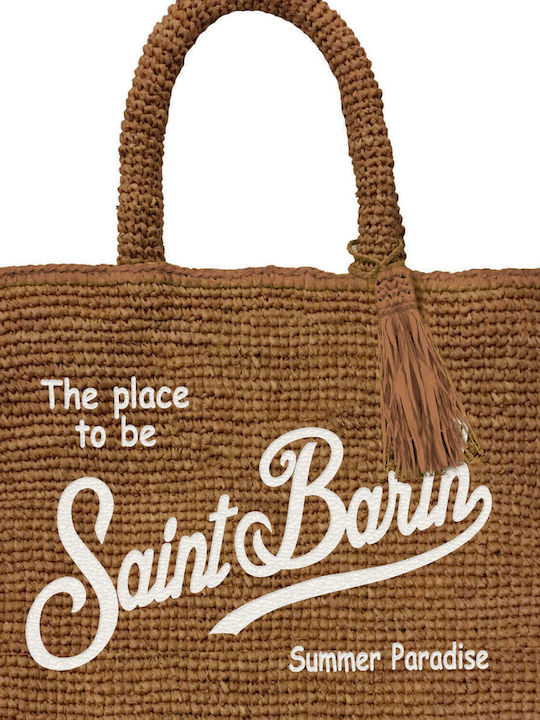 MC2 Vanity Wicker Brown Beach Bag