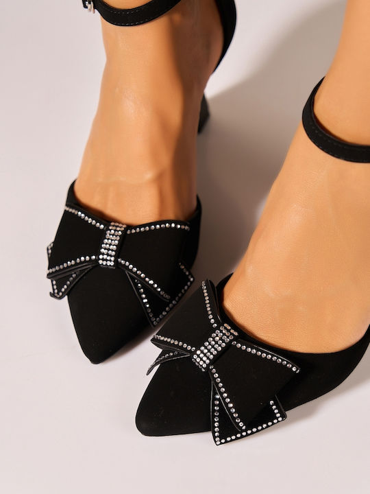 Suede Γόβες Μαύρες