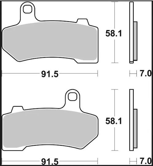 Brembo Μεταλλικά Τακάκια 07hd17sp Harley Davidson Vrscaw 1250 Abs 08-09 Harley Davidson Vrscd 1130 06-07 1 Σετ 1 Δαγκάνα