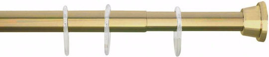 Grekon 1211 GK1211GL-120 Πτυσσόμενη Βέργα Κουρτίνας Μπάνιου Ίσια από Αλουμίνιο Χρυσό 120cm