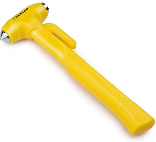 Dunlop Car Emergency Hammer with Seatbelt Cutter Yellow