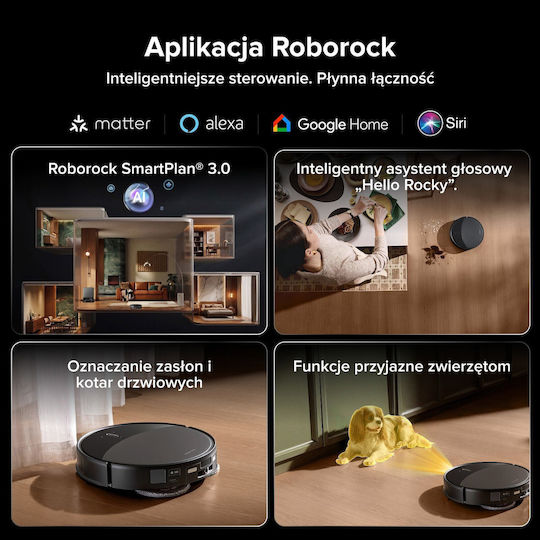 Roborock Saros 20 Σκούπα Ρομπότ με Χαρτογράφηση Laser & Απορρόφηση 36000Pa Μαύρη
