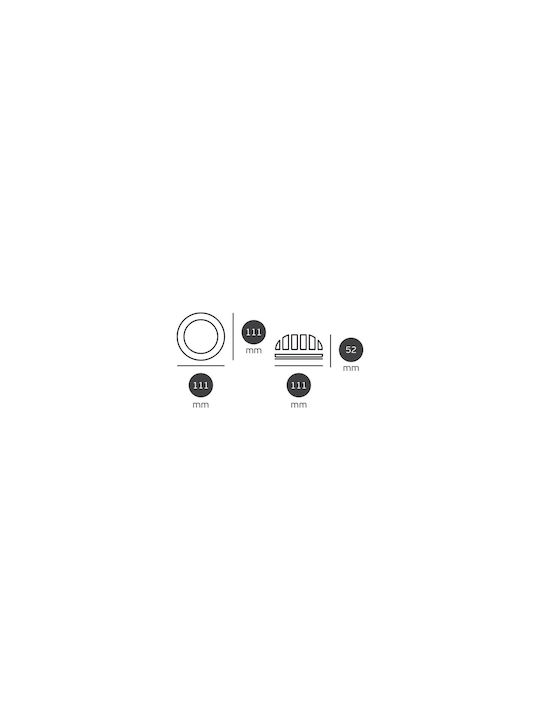 VK Lighting Πλαφονιέρα 24εκ. LED
