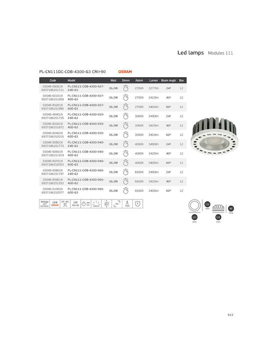 VK Lighting Πλαφονιέρα Οροφής 24εκ. με Ενσωματωμένο LED