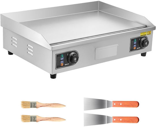 Vevor Επαγγελματική Ηλεκτρική Σχάρα 655 X 400 Mm 4000w Ρυθμιζόμενη Θερμοκρασία 50-300°c Ανοξείδωτη Επιφάνεια Ψησίματος Sykdblqp10mmkmh03002v2