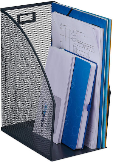 Relaxdays Document Holder Mesh Design Gray 32x16x24.5cm