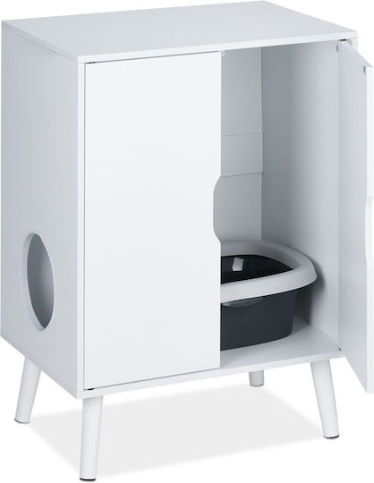 Relaxdays Cat Toilet White L77 x W58 x H40cm