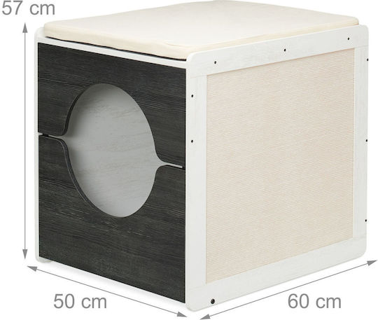 Relaxdays Cat Toilet White L57 x W60 x H50cm