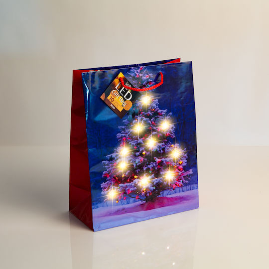 Alista Home Geantă Hârtie Tematică Crăciun Albă 26.5x33x12.7cm 12 Bucăți