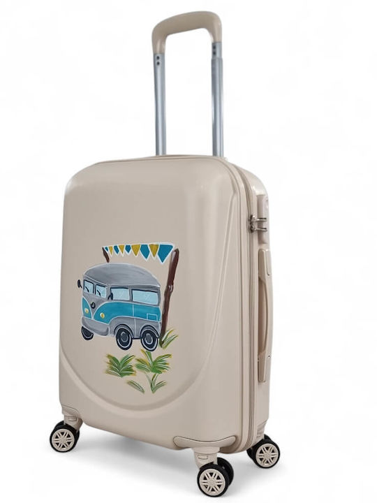 Playful Bags Kids Hard Cabin Suitcase Beige Height 55cm