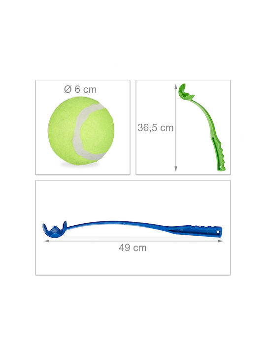 Relaxdays Glob Jucărie Pentru Câine 4.5 cm Albastră 2 Bucăți