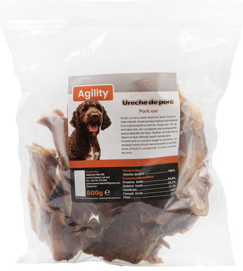 Agility Recompensă Pentru Căței Ureche Rase Mici Dietă Din Carne De Porc 500gr