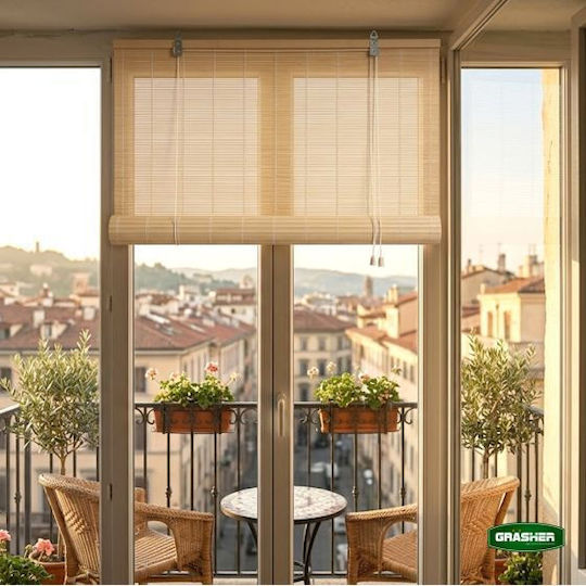 Grasher Grasher Bambus Jalousie in Beige Farbe P180xH180cm