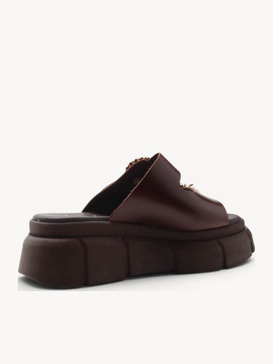 Кафяви Chunky Flatforms Декоративни Токички