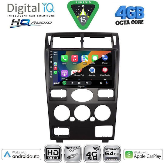 Digital IQ Ηχοσύστημα Αυτοκινήτου για Ford Mondeo 2003-2006 (Bluetooth/USB/WiFi/GPS/Apple-Carplay/Android-Auto) με Οθόνη Αφής 9"