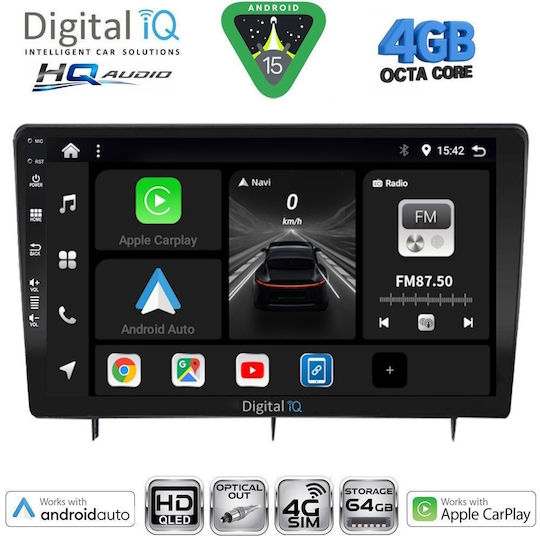 Digital IQ Car Audio System for Honda Civic 2012-2016 Bluetooth USB WiFi GPS Apple CarPlay Android Auto with 9" Touch Screen