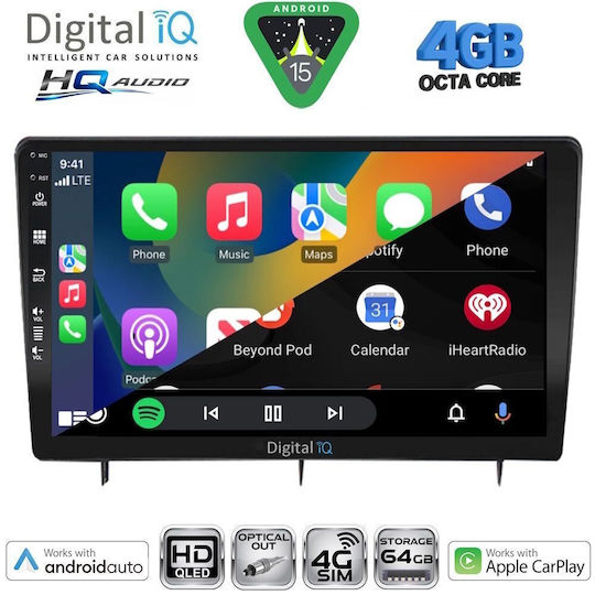 Digital IQ Car Audio System for Honda Civic 2012-2016 Bluetooth USB WiFi GPS Apple CarPlay Android Auto with 9" Touch Screen
