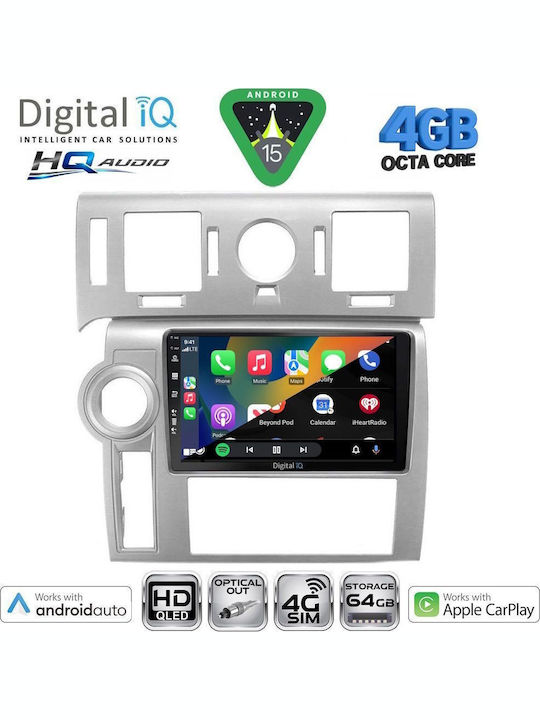 Digital IQ Car Audio System Hummer H2 2008-2009 Bluetooth USB WiFi GPS Apple CarPlay Android Auto with 9" Touch Screen