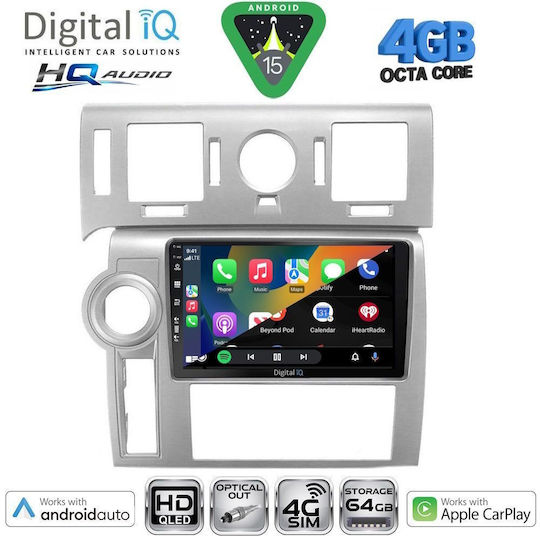 Digital IQ Car Audio System Hummer H2 2008-2009 Bluetooth USB WiFi GPS Apple CarPlay Android Auto with 9" Touch Screen