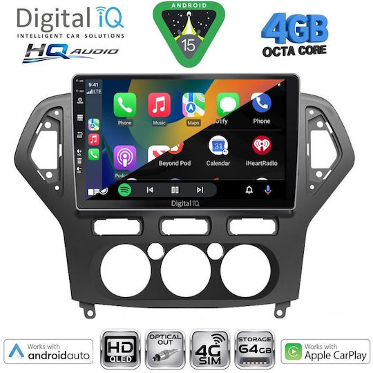 Digital IQ Car Audio System for Ford Kuga / C-Max 2013-2019 Bluetooth USB WiFi GPS Apple CarPlay Android Auto with 9" Touch Screen