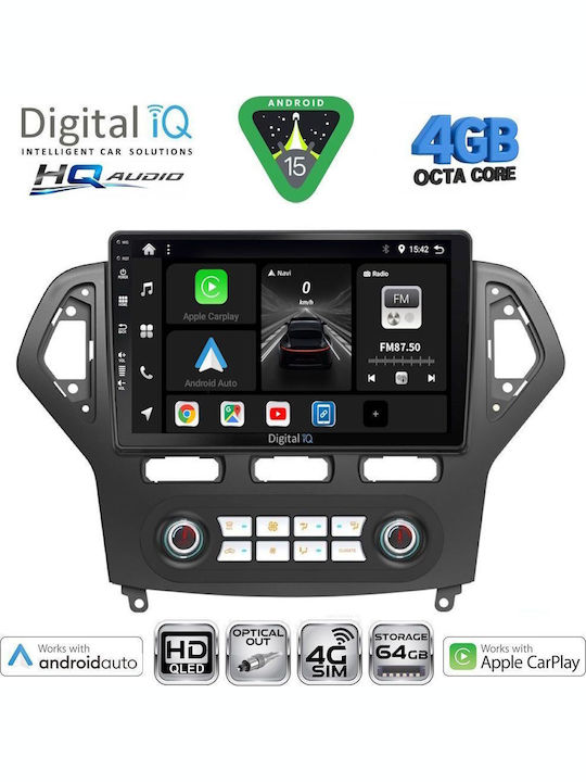 Digital IQ Car Audio System for Ford Kuga / C-Max 2013-2019 Bluetooth USB WiFi GPS Apple CarPlay Android Auto with 9" Touch Screen